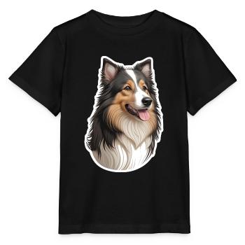 Collie - Stanley/Stella Kinder T-Shirt MINI CREATOR  - Schwarz - Vorne - Mikhail (115cm)