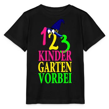 123 Kindergarten vorbei Zauberspruch Comic - Stanley/Stella Kinder T-Shirt MINI CREATOR  - Schwarz - Vorne - Mikhail (115cm)