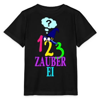 123 Zauberei Zauber Zauberhut Sprechblase comic - Stanley/Stella Kinder T-Shirt MINI CREATOR  - Schwarz - Vorne - Mikhail (115cm)
