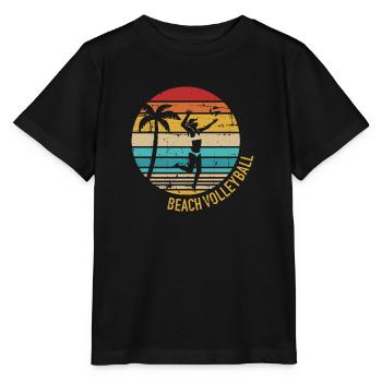 Beach-volley - T-shirt bio MINI CREATOR Stanley/Stella Enfant - noir - Devant - Mikhail (115cm)
