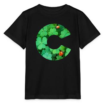 Trèfles C - T-shirt bio MINI CREATOR Stanley/Stella Enfant - noir - Devant - Mikhail (115cm)