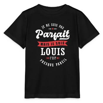 Louis Parfait Cadeau prenom louis - T-shirt bio MINI CREATOR Stanley/Stella Enfant - noir - Devant - Mikhail (115cm)