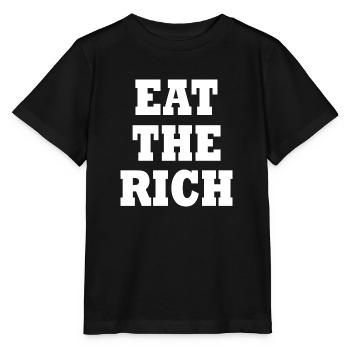Eat the rich - Stanley/Stella Kinder T-Shirt MINI CREATOR  - Schwarz - Vorne - Mikhail (115cm)