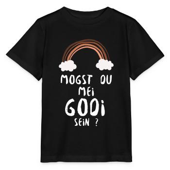Patentantes ask Godi ask godfather baptism baby - Stanley/Stella MINI CREATOR Kids’ T-Shirt - black - Front - Mikhail (115cm)