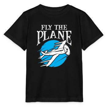 Piloter l'avion - T-shirt bio MINI CREATOR Stanley/Stella Enfant - noir - Devant - Mikhail (115cm)