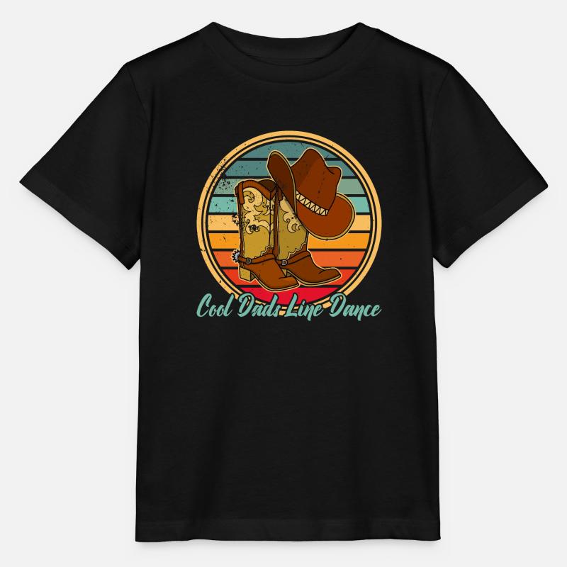 Linedance Tanzen Western Cowboy Musik - Stanley/Stella Kinder T-Shirt MINI CREATOR  - Schwarz