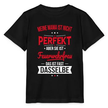 Ma mère n’est pas parfaite - Pompier - T-shirt bio MINI CREATOR Stanley/Stella Enfant - noir - Devant - Mikhail (115cm)