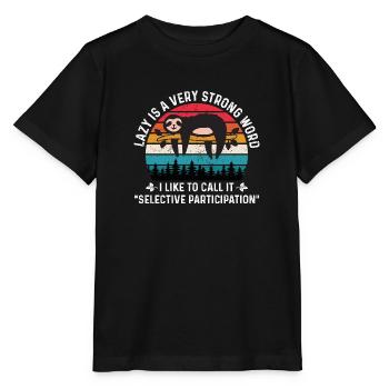 Drôle de paresse paresseuse Détendez-vous les lève-tard - T-shirt bio MINI CREATOR Stanley/Stella Enfant - noir - Devant - Mikhail (115cm)