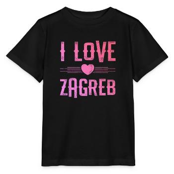 J’aime Zagreb - T-shirt bio MINI CREATOR Stanley/Stella Enfant - noir - Devant - Mikhail (115cm)