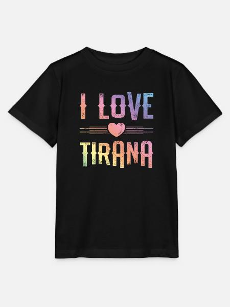 I Love Tirana - Stanley/Stella Kinder T-Shirt MINI CREATOR - Schwarz
