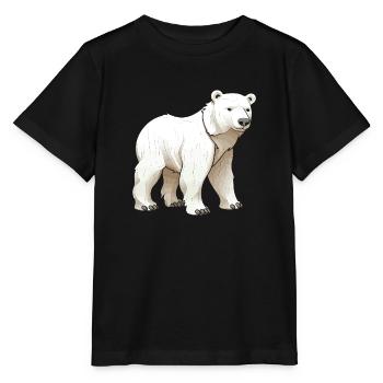 Polar Bear Animal Polar Bear - Stanley/Stella MINI CREATOR Kids’ T-Shirt - black - Front - Mikhail (115cm)