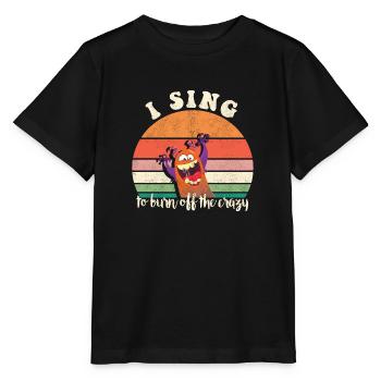 I sing to burn off the crazy retro sunset - Stanley/Stella Kinder T-Shirt MINI CREATOR  - Schwarz - Vorne - Mikhail (115cm)