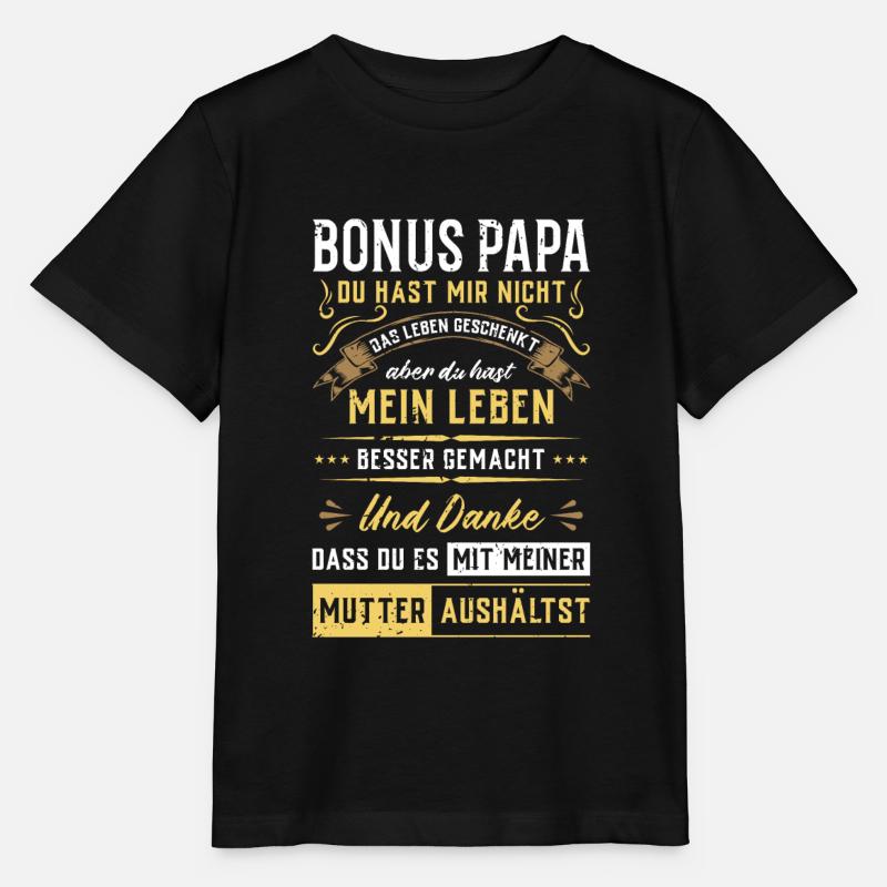BONUS PAPA - Stanley/Stella Kinder T-Shirt MINI CREATOR - Schwarz