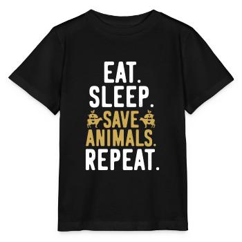 Vegan Vegan Vegan Repeat - T-shirt bio MINI CREATOR Stanley/Stella Enfant - noir - Devant - Mikhail (115cm)