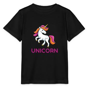 Unicorn - Unicorn - Stanley/Stella MINI CREATOR Kids’ T-Shirt - black - Front - Mikhail (115cm)