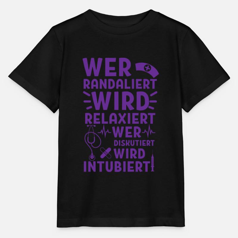 Wird relaxiert Krankenschwester Krankenhaus - Stanley/Stella Kinder T-Shirt MINI CREATOR  - Schwarz