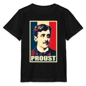 Marcel Proust - T-shirt bio MINI CREATOR Stanley/Stella Enfant - noir - Devant - Mikhail (115cm)