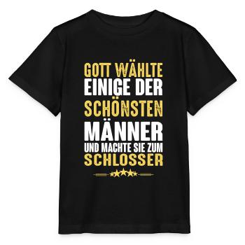 Schlosser - Schlosser - Stanley/Stella Kinder T-Shirt MINI CREATOR  - Schwarz - Vorne - Mikhail (115cm)