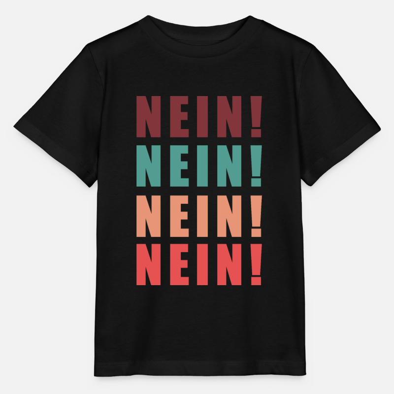 Nein! Nein! Nein! Nein! - Stanley/Stella Kinder T-Shirt MINI CREATOR  - Schwarz
