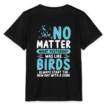 Bird Watching Birder Chirp Birder Bird Lover - Stanley/Stella MINI CREATOR Kids’ T-Shirt - black - Front - Mikhail (115cm)