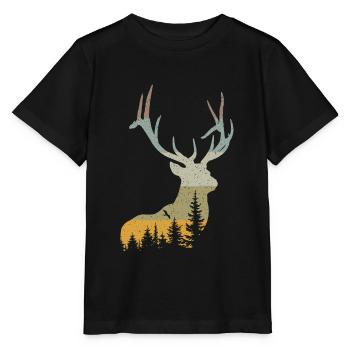Hirsch - Stanley/Stella Kinder T-Shirt MINI CREATOR  - Schwarz - Vorne - Mikhail (115cm)