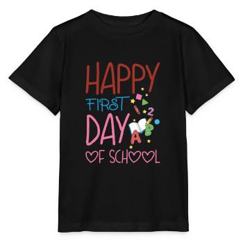 Glücklicher erster Schultag - Stanley/Stella Kinder T-Shirt MINI CREATOR  - Schwarz - Vorne - Mikhail (115cm)