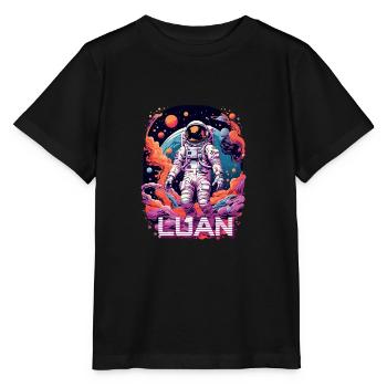 LUAN - Beau nom de garçon avec un astronaute cool - T-shirt bio MINI CREATOR Stanley/Stella Enfant - noir - Devant - Mikhail (115cm)