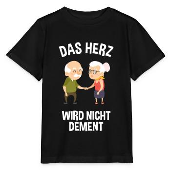 Das Herz wird nicht dement Pflege mit Herz - Stanley/Stella Kinder T-Shirt MINI CREATOR  - Schwarz - Vorne - Mikhail (115cm)