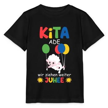 Kita Ade Wir Ziehen Weiter Juhee Kita Abgänger - Stanley/Stella Kinder T-Shirt MINI CREATOR  - Schwarz - Vorne - Mikhail (115cm)