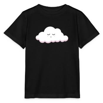 Schlaf Wolke mit Wimpern - Stanley/Stella Kinder T-Shirt MINI CREATOR  - Schwarz - Vorne - Mikhail (115cm)