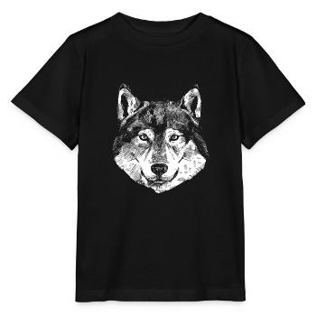 Loup - T-shirt bio MINI CREATOR Stanley/Stella Enfant - noir - Devant - Mikhail (115cm)