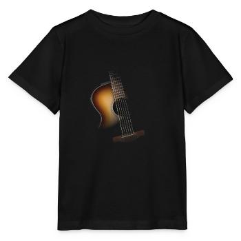 Gitarre | Akustik / Akustische Gitarre - Stanley/Stella Kinder T-Shirt MINI CREATOR  - Schwarz - Vorne - Mikhail (115cm)