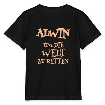 Alwin als Helfer - Stanley/Stella Kinder T-Shirt MINI CREATOR  - Schwarz - Vorne - Mikhail (115cm)