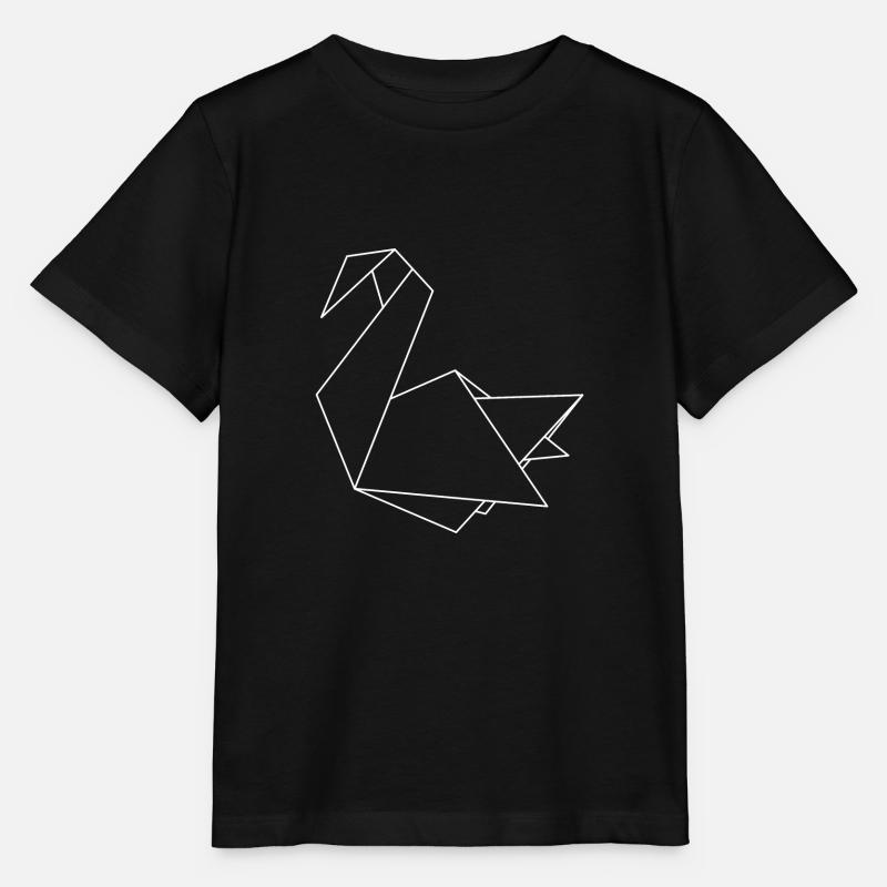 Origami Schwan - Stanley/Stella Kinder T-Shirt MINI CREATOR  - Schwarz