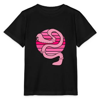 Wurm Sonnenuntergang - Stanley/Stella Kinder T-Shirt MINI CREATOR  - Schwarz - Vorne - Mikhail (115cm)