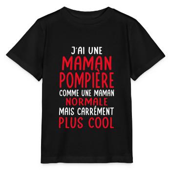 J'ai une maman pompière plus cool - T-shirt bio MINI CREATOR Stanley/Stella Enfant - noir - Devant - Mikhail (115cm)