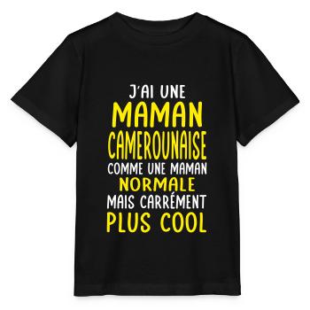 J'ai une maman Camerounaise plus cool - T-shirt bio MINI CREATOR Stanley/Stella Enfant - noir - Devant - Mikhail (115cm)