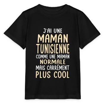 J'ai une maman Tunisienne plus cool - T-shirt bio MINI CREATOR Stanley/Stella Enfant - noir - Devant - Mikhail (115cm)