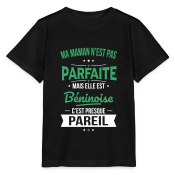 Ma maman n'est pas parfaite - Béninoise - T-shirt bio MINI CREATOR Stanley/Stella Enfant - noir - Devant - Mikhail (115cm)