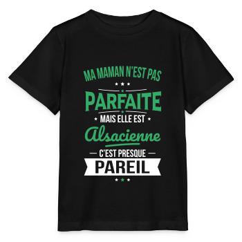 Ma maman n'est pas parfaite - Alsacienne - T-shirt bio MINI CREATOR Stanley/Stella Enfant - noir - Devant - Mikhail (115cm)