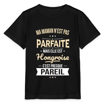 Ma maman n'est pas parfaite - Hongroise - T-shirt bio MINI CREATOR Stanley/Stella Enfant - noir - Devant - Mikhail (115cm)