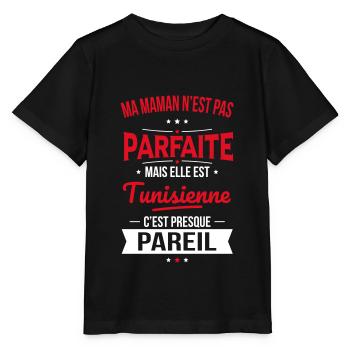 Ma maman n'est pas parfaite - Tunisienne - T-shirt bio MINI CREATOR Stanley/Stella Enfant - noir - Devant - Mikhail (115cm)