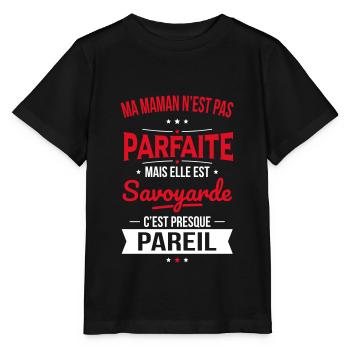 Ma maman n'est pas parfaite - Savoyarde - T-shirt bio MINI CREATOR Stanley/Stella Enfant - noir - Devant - Mikhail (115cm)