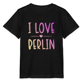 I Love Berlin - Stanley/Stella Kinder T-Shirt MINI CREATOR  - Schwarz - Vorne - Mikhail (115cm)