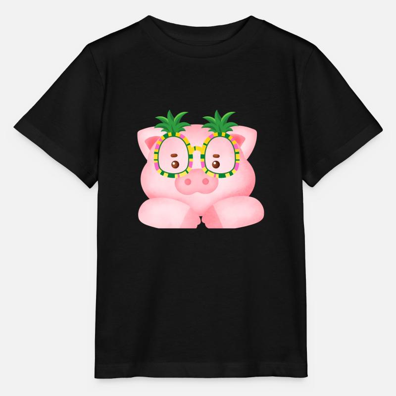 Cute Pig - Stanley/Stella MINI CREATOR Kids’ T-Shirt - black