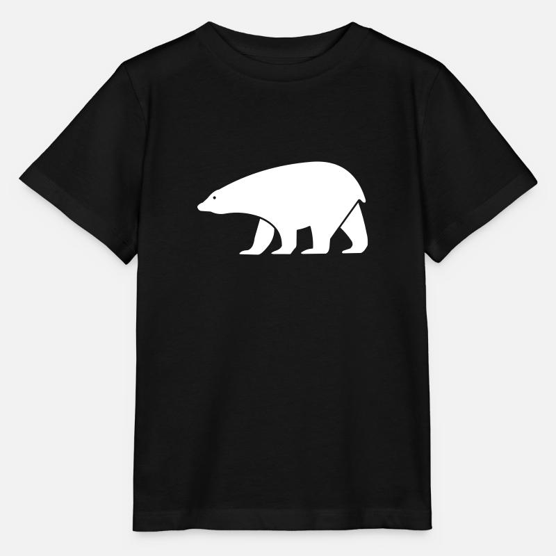 ours blanc - T-shirt bio MINI CREATOR Stanley/Stella Enfant - noir