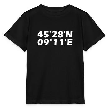 Mailand Koordinaten - Stanley/Stella Kinder T-Shirt MINI CREATOR  - Schwarz - Vorne - Mikhail (115cm)