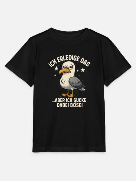 Lustiger Spruch Arbeit Büro Job Möwe - Stanley/Stella Kinder T-Shirt MINI CREATOR - Schwarz