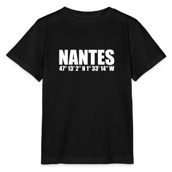 Nantes Koordinaten - Stanley/Stella Kinder T-Shirt MINI CREATOR  - Schwarz - Vorne - Mikhail (115cm)
