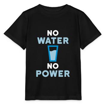 Pas d’eau pas d’électricité (boire du verre avec de l’eau) - T-shirt bio MINI CREATOR Stanley/Stella Enfant - noir - Devant - Mikhail (115cm)